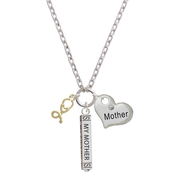 Delight Jewelry Goldtone Stethoscope Always My Mother Bar Zoe Necklace