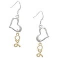 thumbnail image 1 of Delight Jewelry Goldtone Stethoscope Open Heart French Earrings, 1 of 4