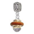 thumbnail image 1 of Delight Jewelry Goldtone Translucent Brown Center Spinner Lord Guide Me Charm Bead, 1 of 4