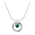 thumbnail image 1 of Delight Jewelry Green Crystal Heart Live Ring Charm Necklace, 18", 1 of 4
