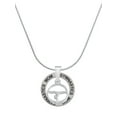 thumbnail image 1 of Delight Jewelry Gymnast Silhouette in 1/2'' Disc Gymnastics Mom Ring Charm Necklace, 18", 1 of 4
