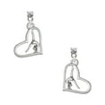 thumbnail image 1 of Delight Jewelry Gymnast in Heart Clear Crystal Post Earrings, 1 of 4