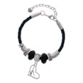 thumbnail image 1 of Delight Jewelry Gymnast in Heart Niece Celtic Knot Leather Bead Bracelet, 7"+2" Extender, 1 of 4