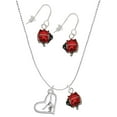 thumbnail image 1 of Delight Jewelry Gymnast in Heart Red Lucky Ladybug Necklace and Dangle Earrings Set, 1 of 6