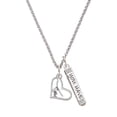 thumbnail image 1 of Delight Jewelry Gymnast in Heart Silvertone Live the Life You Have Imagined Bar Charm Necklace, 23", 1 of 4