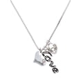 thumbnail image 1 of Delight Jewelry Heart with ''Baseball'' and AB Crystal - Love and Lock Charm Necklace, 18"+1", 1 of 4