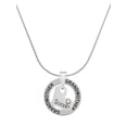 thumbnail image 1 of Delight Jewelry Heart with ''Soccer'' and AB Crystal Silvertone Grandmother Ring Charm Necklace, 18", 1 of 4