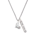 thumbnail image 1 of Delight Jewelry Heart with ''Soccer'' and AB Crystal Silvertone Hope Anchors the Soul Bar Charm Necklace, 23", 1 of 4