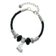 thumbnail image 1 of Delight Jewelry Heart with ''Water Polo'' and AB Crystal Aunt Celtic Knot Leather Bead Bracelet, 7"+2" Extender, 1 of 4