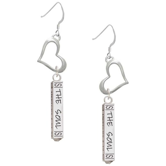 Delight Jewelry Hope Anchors the Soul Bar Open Heart French Earrings