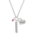 thumbnail image 1 of Delight Jewelry Indian Pink Crystal Bicone Always My Mother Bar Zoe Necklace, 1 of 4