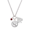 thumbnail image 1 of Delight Jewelry January - Maroon Crystal Bicone Let Things Go Fall Zoey Charm Necklace, 28", 1 of 4