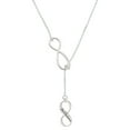 thumbnail image 1 of Delight Jewelry Je T'aime Infinity Sign Silver tone Elegant Infinity Lariat Necklace, 1 of 4