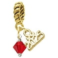 thumbnail image 1 of Delight Jewelry July - Red Crystal Bicone - Gold-tone Rope Charm Bead Dangle with Mini 2025, 1 of 4