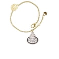 thumbnail image 1 of Delight Jewelry Keep Calm Godmother is Here Gold-tone Rose Link Chain Bracelet, 6.25"+1.75" Extender, 1 of 4