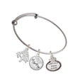 thumbnail image 1 of Delight Jewelry Keep Calm Mom is Here Silvertone Let Things Go Tree Charm Bangle Bracelet, 1 of 4