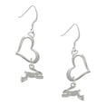 thumbnail image 1 of Delight Jewelry Leaping Rabbit Open Heart French Earrings, 1 of 4