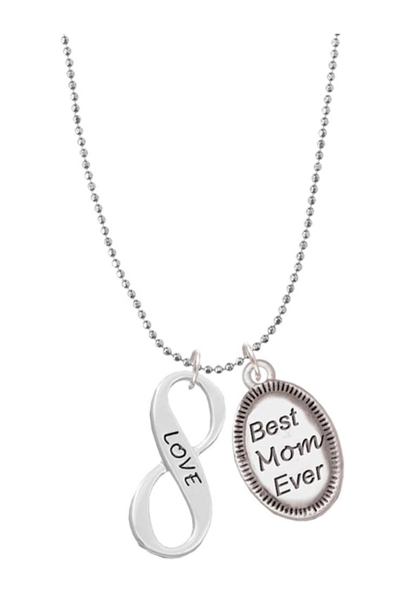 Love Infinity Sign Best Mom Ever Charm Necklace