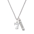 thumbnail image 1 of Delight Jewelry Medium Lucky 7 Silvertone Always My Sister Bar Charm Necklace, 23", 1 of 4
