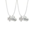thumbnail image 1 of Delight Jewelry Medium Open Infinity Knot Mother & Daughter Heart Necklaces (Set of 2), 19"+2", 1 of 4
