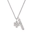 thumbnail image 1 of Delight Jewelry Medium Open Infinity Knot Silvertone Forever Bar Charm Necklace, 23", 1 of 4