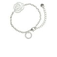 thumbnail image 1 of Delight Jewelry Never Give Up Infinity Ring Silver-tone Flower Link Chain Bracelet, 6.75"+2" Extender, 1 of 3