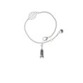 thumbnail image 1 of Delight Jewelry Pagoda with Clear Crystal - Silvertone Leaf Delicate Bracelet, 6.25+1.75", 1 of 4