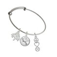 thumbnail image 1 of Delight Jewelry Peace - Heart - Softball Silvertone Let Things Go Tree Charm Bangle Bracelet, 1 of 4