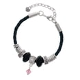 thumbnail image 1 of Delight Jewelry Pink Crystal Bicone Best Friend Celtic Knot Leather Bead Bracelet, 7"+2" Extender, 1 of 4