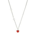 thumbnail image 1 of Delight Jewelry Red Crystal Heart - Silvertone Class of 2026 Delicate Bar Necklace, 18.75", 1 of 4