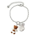 thumbnail image 1 of Delight Jewelry Resin Angel Bear Silvertone Discover Dream Explore Zoey Charm Bracelet, 6.5+2" Extender, 1 of 4
