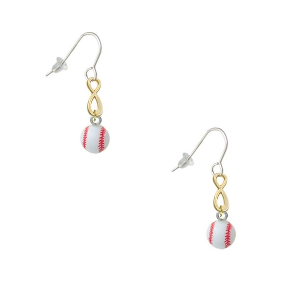 Delight Jewelry Resin Baseball Gold Tone Infinity French Earrings