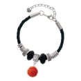 thumbnail image 1 of Delight Jewelry Resin Basketball Aunt Celtic Knot Leather Bead Bracelet, 7"+2" Extender, 1 of 4