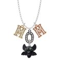 thumbnail image 1 of Delight Jewelry Resin Bat Buddy Multi-Colored Crystal Mom Charm Necklace, 1 of 5
