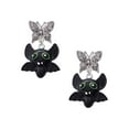 thumbnail image 1 of Delight Jewelry Resin Bat Buddy Silvertone Antiqued Butterfly Post Earrings, 1 of 4