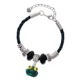 thumbnail image 1 of Delight Jewelry Resin Big Eyed Frog Granddaughter Celtic Knot Leather Bead Bracelet, 7"+2" Extender, 1 of 4
