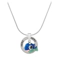 thumbnail image 1 of Delight Jewelry Resin Blue Fish with Pink Polka Dots Hero Ring Charm Necklace, 18", 1 of 4