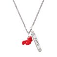 thumbnail image 1 of Delight Jewelry Resin Curved Red Lobster Silvertone Believe Faith Prayer Hope Bar Charm Necklace, 23", 1 of 4
