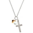 thumbnail image 1 of Delight Jewelry Resin Flying Angel Be Strong and Courageous Engraved Cross Zoey Necklace, 28", 1 of 4