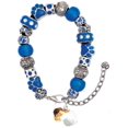 thumbnail image 1 of Delight Jewelry Resin Flying Angel Blue Paw Print Bead Bracelet, 7"+2", 1 of 4