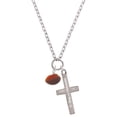 thumbnail image 1 of Delight Jewelry Resin Football Be Strong and Courageous Engraved Cross Zoey Necklace, 28", 1 of 4