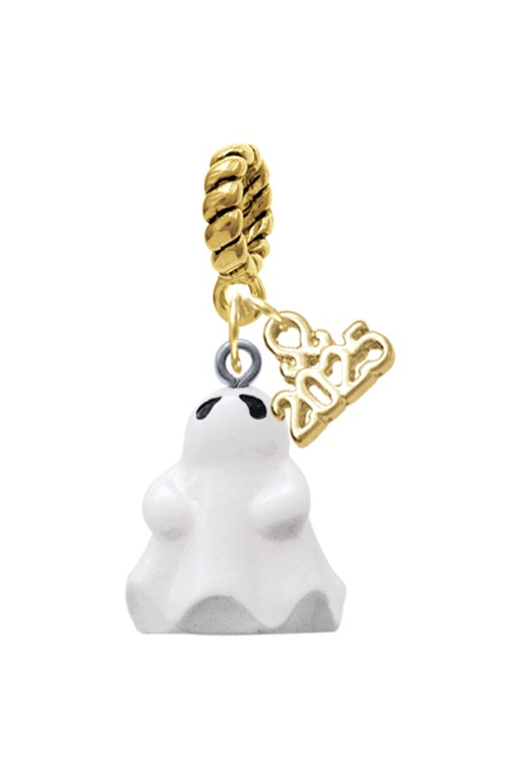 Resin Ghost - Gold-tone Rope Charm Bead Dangle with Mini 2025