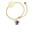 thumbnail image 1 of Delight Jewelry Resin Koala Bear Gold-tone Flower Link Chain Bracelet, 6.75"+2" Extender, 1 of 4
