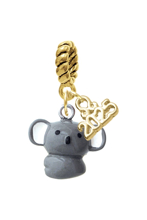 Resin Koala Bear - Gold-tone Rope Charm Bead Dangle with Mini 2025