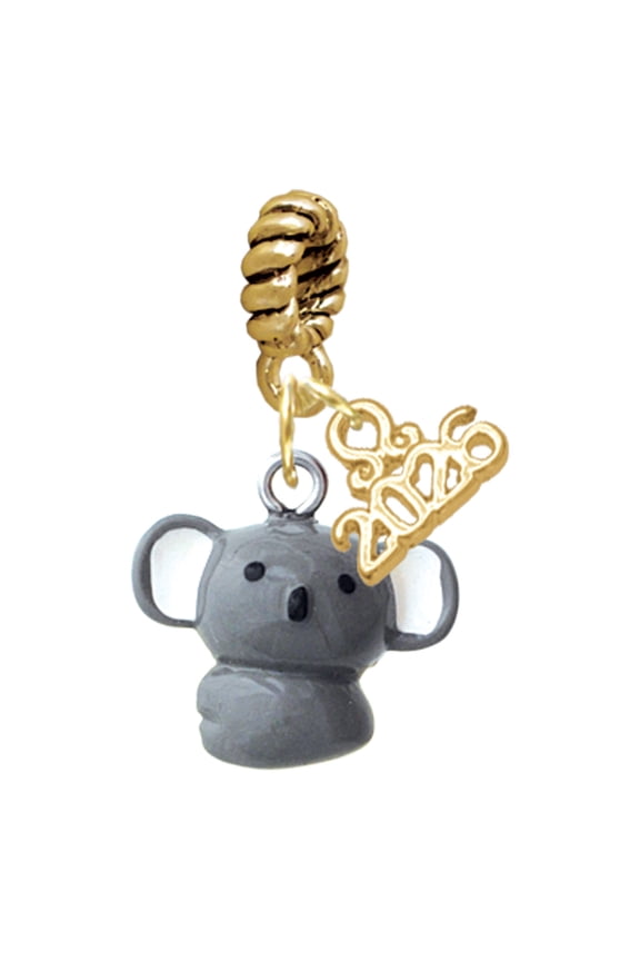 Resin Koala Bear - Goldtone Plated Rope Charm Bead Dangle with Mini 2026