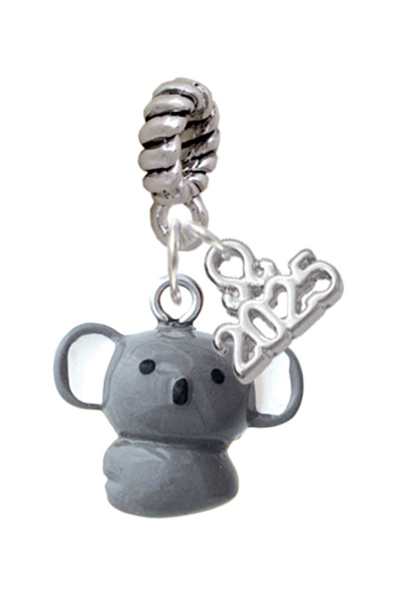 Resin Koala Bear - Silver-tone Rope Charm Bead Dangle with Mini 2025