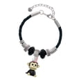 thumbnail image 1 of Delight Jewelry Resin Monkey with Bunny Ears Granddaughter Celtic Knot Leather Bead Bracelet, 7"+2" Extender, 1 of 4