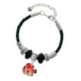 thumbnail image 1 of Delight Jewelry Resin Orange Fish Middle Sister Celtic Knot Leather Bead Bracelet, 7"+2" Extender, 1 of 4