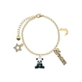 thumbnail image 1 of Delight Jewelry Resin Panda Bear Goldtone Dream Big Charm Bracelet, 7.5+2" Extender, 1 of 4