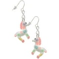 thumbnail image 1 of Delight Jewelry Resin Pastel Paint Pony Silver tone Infinity French Earrings, 1 of 4